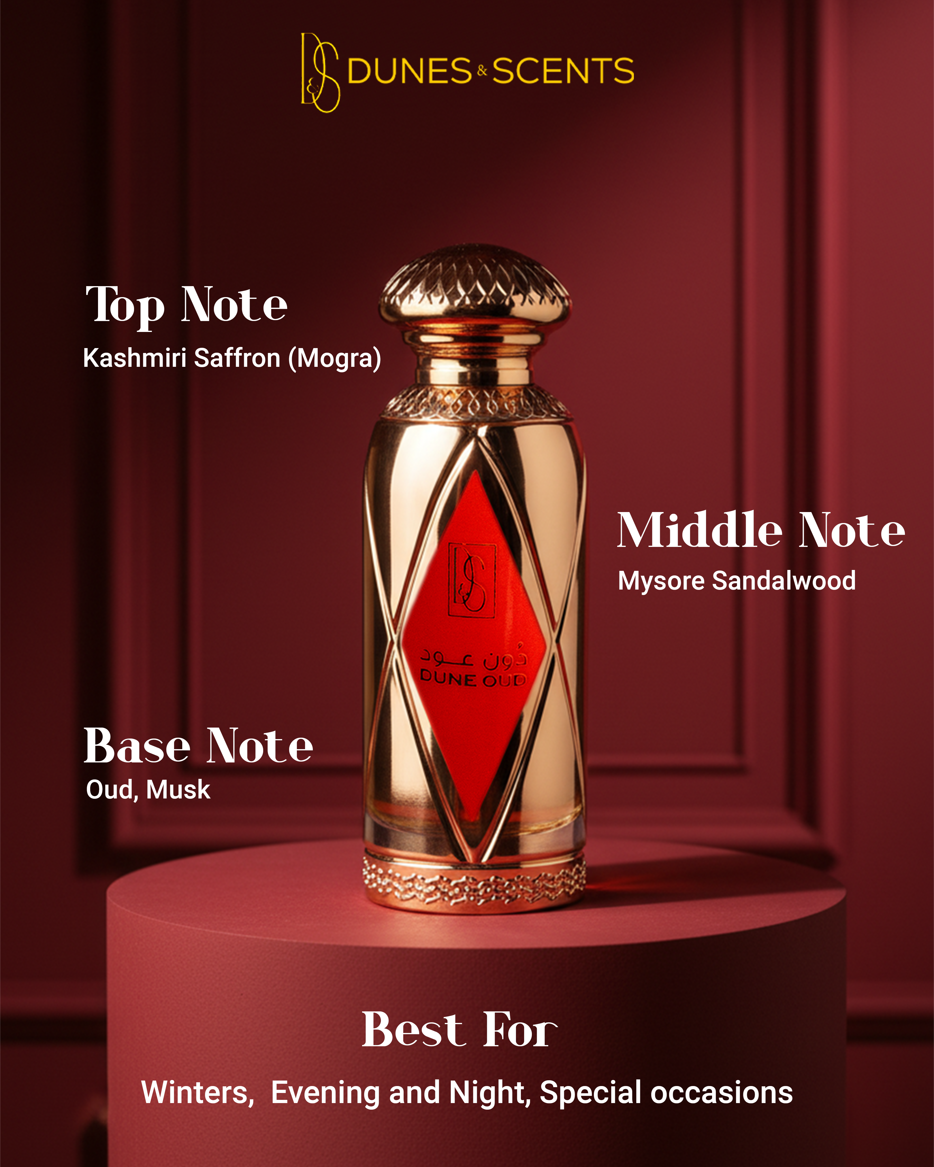 Dune Oud: A Kashmiri Saffron and Oud Perfume Crafted for True Oud Lovers