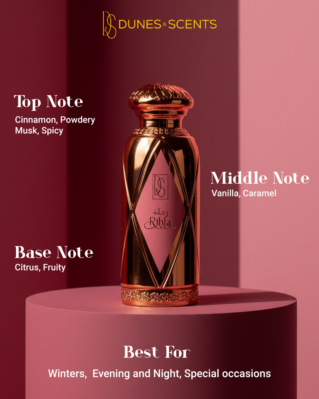 Rihla Perfume: A Sweet-Spicy Gourmand Fragrance with Vanilla and Caramel