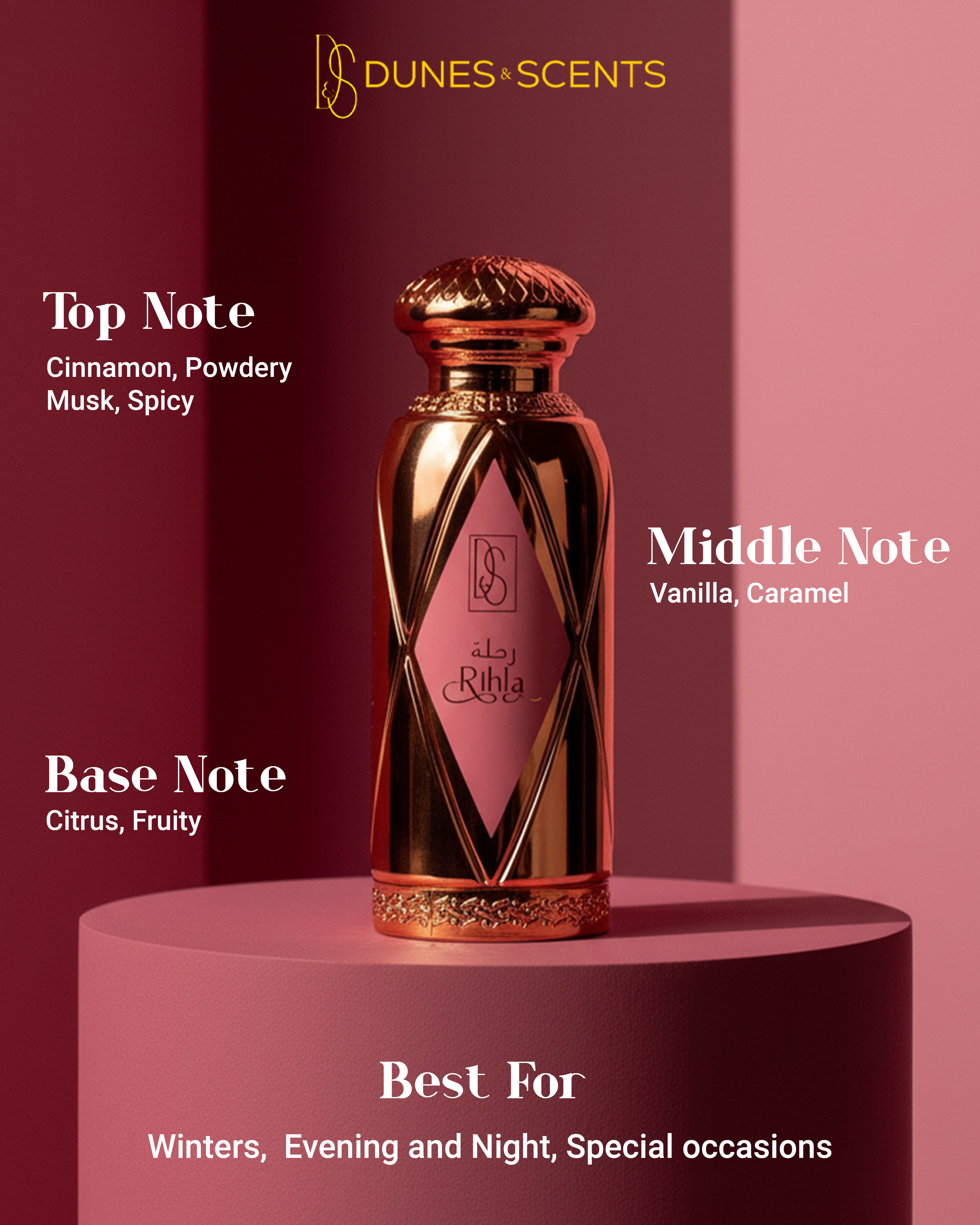 Rihla Perfume: A Sweet-Spicy Gourmand Fragrance with Vanilla and Caramel