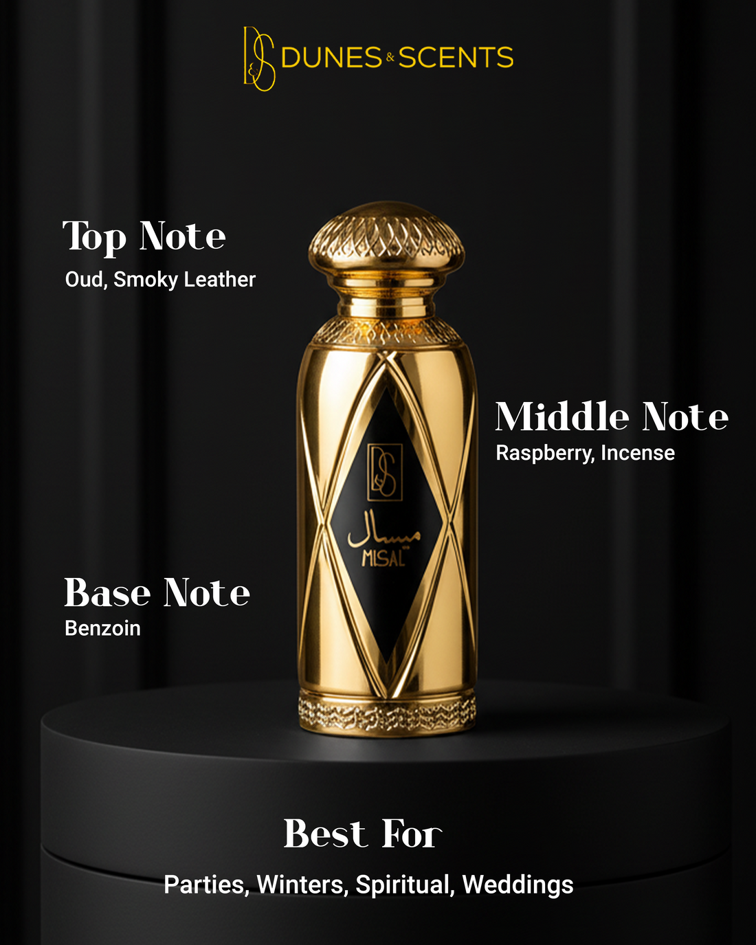 Misal Perfume: A Smoky Oud and Leather Fragrance with Raspberry and Incense
